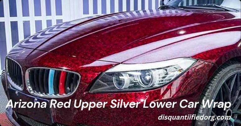 Arizona Red Upper Silver Lower Car Wrap